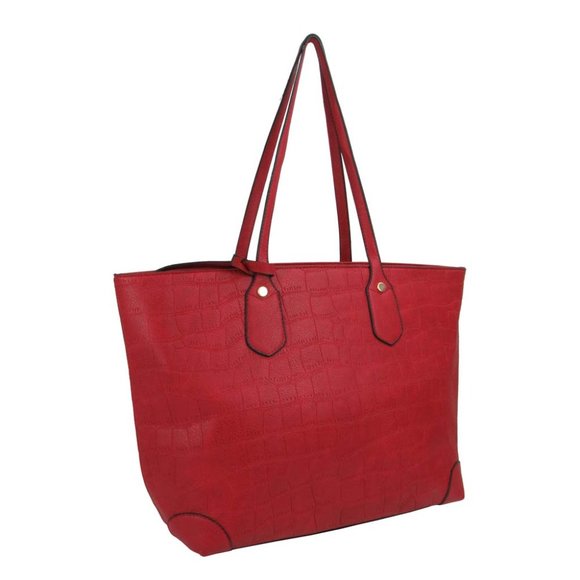 Large Patterned Tote Shoulder Bag With Wristlet - Picture 2 of 6